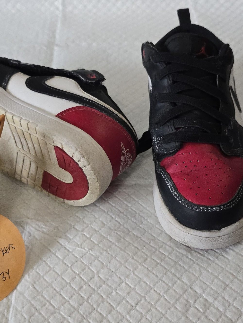 Nike Kids Black, Red & White High-Top Sneakers